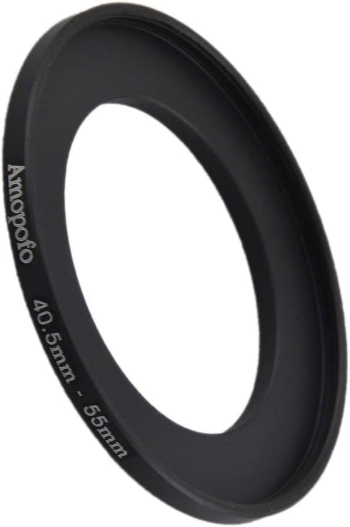 40.5 to 55mm Metal Step Up Ring Adapter for Canon, Nikon, Sony, Fuji Camera Lenses & Filters - CNC Machined Aluminum