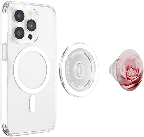 PopSockets PopGrip for MagSafe - Vintage Pink Rose Swappable Grip
