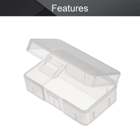 Fielect 5Pcs 9V Battery Storage Case - Transparent Organizer for 9V Battery Multipurpose Holder