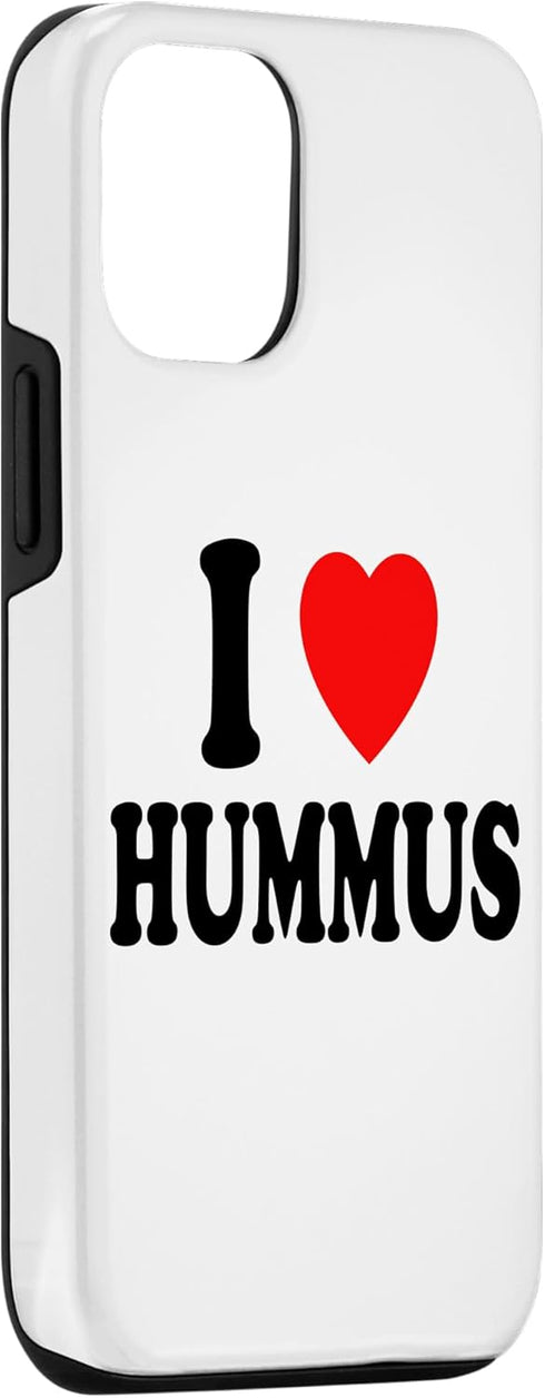 I Heart (Love) Hummus Designs 12/12 Hummus iPhone Pro I Heart (Love) Chickpeas Dipping Vegan Vegetarian Case