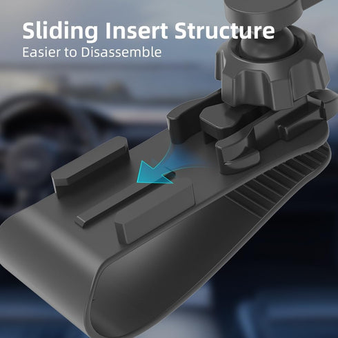 Car Sun Visor Mount VLOG/Video Holder, Quick Clip for DJI Action 4/3, Insta360, AKASO and More