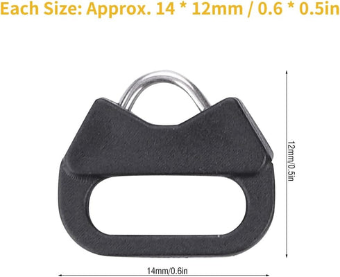 Acouto Lug Ring Camera Strap Triangle Split Ring Alloy Hook, 5pcs Camera Shoulder Strap Adapters for Round Eyelet