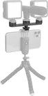 ChromLives Cold Shoe Mount, Triple Shoe Mount Extension Bar Hot Shoe Adapter Camera Bracket with 1/4 Screw for