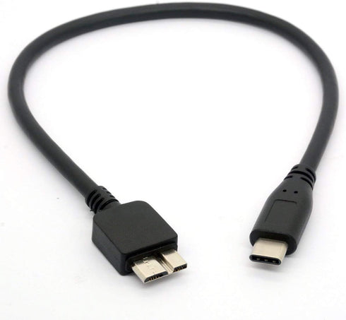 USB 3.1 Type C to Micro USB Cable (30 cm) for WD My Passport HDD Hard Disk - USB C to Micro B.