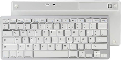 FLY WAY Bluetooth 3.0 Keyboard, Portable Wireless Keypad, Universal Slim Keyboard for iOS, Android, Windows (German)