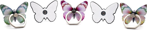 Cute Butterfly Phone Ring Holders, 5 Packs Cell Phone Ring Stands, 360 Degree Rotation Smartphone Kickstand for Desk