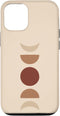 Phases of Moon Boho Beige Rust Red Burnt Orange Case for iPhone 12/12 Pro