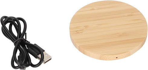 Wireless Charger Pad, Bamboo Wood 10W Fast Charging Station for Cell Phones, Compatible with S8, S8 Plus, S7, S7 Edge,