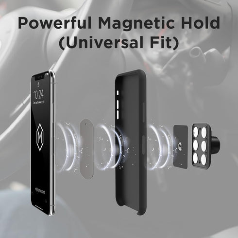 Mighty Mount 360 14/15/16/17, Magnetic Phone Holder for Car - Magnetic Air Vent Phone Mount, Adjustable Hands-Free Car