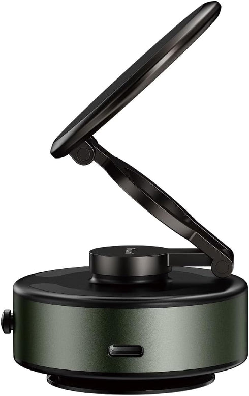 Trusmi 4300 360 Electric Vacuum Magnetic Car Windshield Phone Mount, Gauss, Type-C Powered, for Glass & Smooth Flat