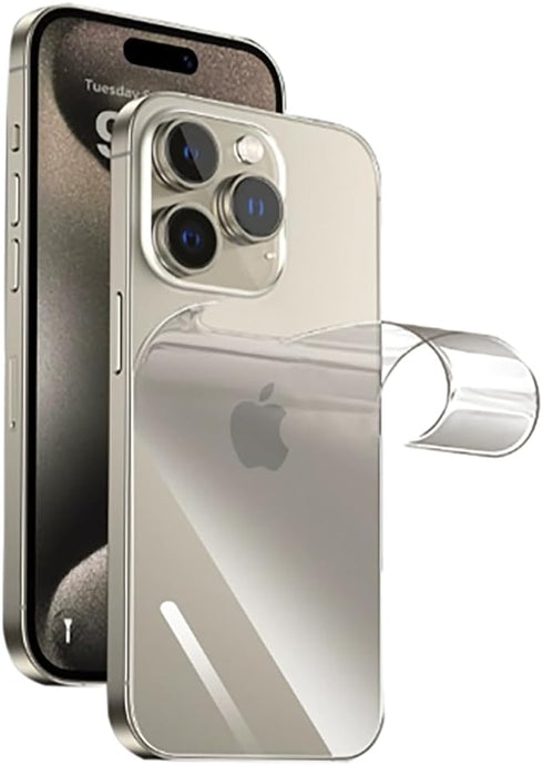 iPhone 15 Pro Max Hydrogel Film - 2Pcs Back Screen Protector, Flexible Protection, Not Glass.