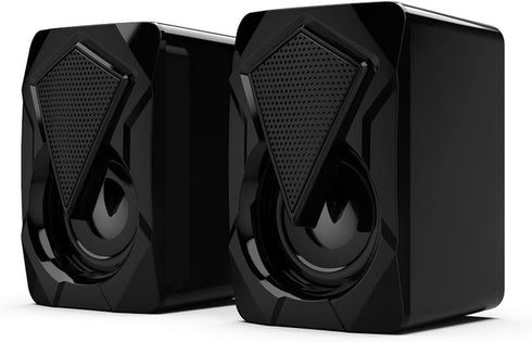Computer 3.5mm Speakers with LED/Volume Control, USB Powered for Laptop