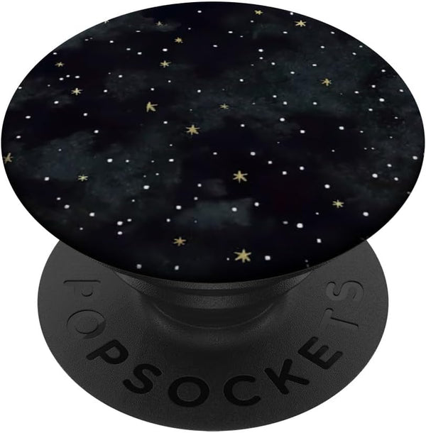 Galaxy Outer Space Universe Stars Cosmos PopSockets Standard PopGrip Black