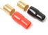 2 Pairs Connectors Adapters Crimp Barrier Spades Copper Gold Plated 0 Gauge Spade Terminal