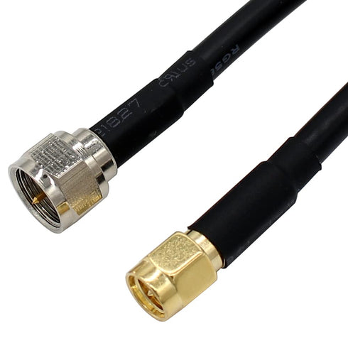 SMA to F Adapter, SMA Male to F Type Male 20 inch RG58 Coaxial Extension Cable + 3pcs F Type Connectors