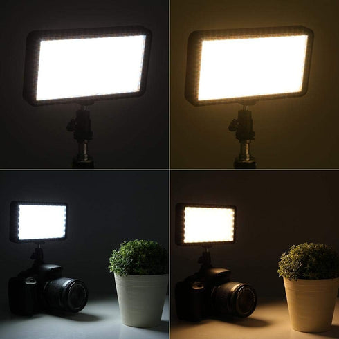 LED Video Light W228, 3200K/6000K LED Light Panel Lamp for Nikon, Canon, Sony Digital Cameras
