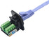 RJ45/8P8C D-Type Panel Mount Ethernet Extender Cat5E Terminal Solderless Network Adapter with Screw