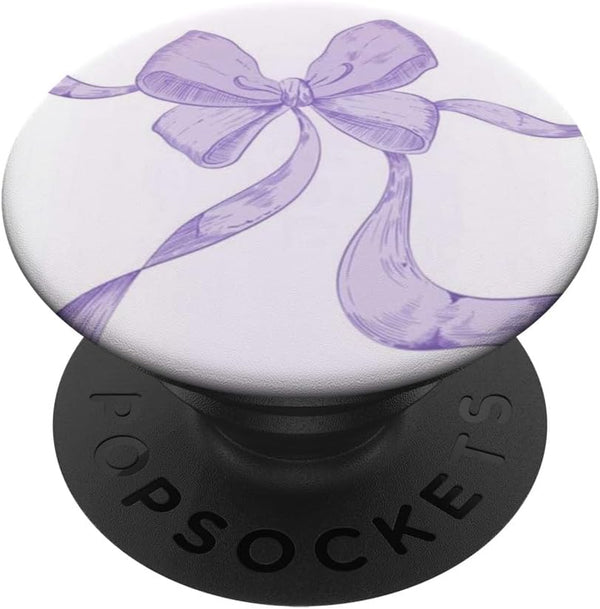Lavender Purple Big Ribbon Bow Pastel Goth PopSockets Standard PopGrip