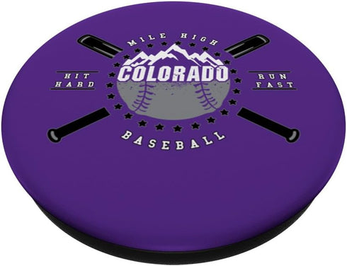 Colorado Baseball - Rocky Mountains Graphic Design PopSockets Standard PopGrip
