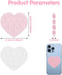 Nogeqi 2PCS Heart Suction Phone Grip Silicone Suction Phone Case Heart Suction Cup Phone Grip Double Sided Suction Cup