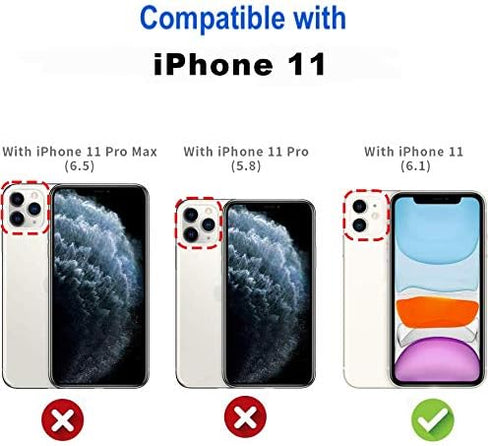 YESPURE Clear Case for iPhone 11, Cute Dinosaur Pattern, Soft Transparent Slim Cover for Kids and Women