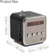Music Player Mini Speaker, Portable FM Radio Stereo PC Fashion Support Card and U Disk (Black)