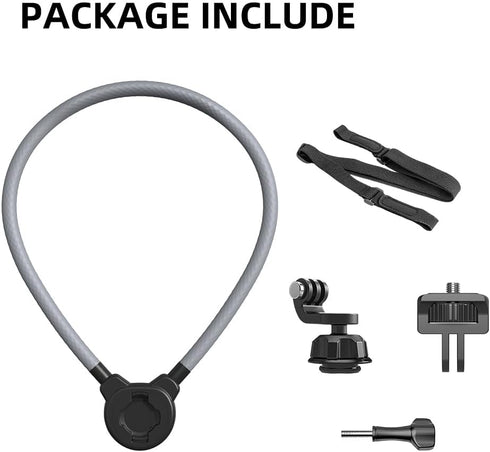 SUREWO Magnetic Neck Mount Necklace Holder for GoPro, POV Selfie Lanyard Body Strap Compatible with Hero 12/11/10/9/8/7