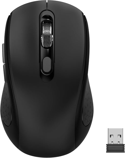SHUNJINRUN Wireless Mouse with Side Buttons for Laptop, PC, Chromebook, Mac, MacBook, Silent