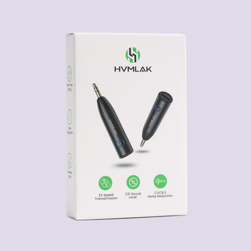 Bluetooth 5.3 Aux Adapter, Car Bluetooth Receiver with Stronger Microphone, 3.5mm Jack for Car Home Stereo, USB-C