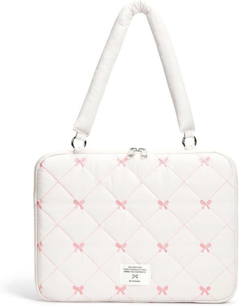 Generic Cute Bow Laptop Case Coquette 13-15 Inch Puffy Laptop Sleeve Accessories Aesthetic