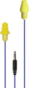 Plugfones Guardian Hybrid Earbuds - Blue & Yellow Noise Reduction In-Ear Earplug Headphones.