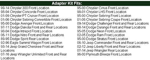 Speaker Adapter Spacer Rings RSAK011 for Chrysler, Dodge, and Jeep - 1 Pair