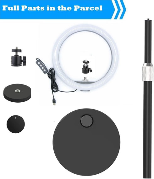 AceTaken Stand,10 Inch C920 C922 C930e C925e C615 501 301 101 4K C270 C310 Magnetic Webcam Light with Ring Light