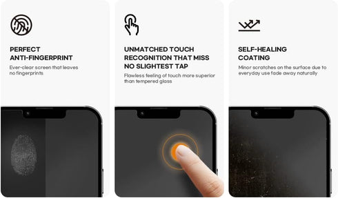 3-Pack iPhone 14 Pro Matte Screen Protector Film, Anti Glare, Bubble Free, Easy Installation with Guide Tool