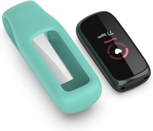 FitTurn Clip for Fitbit Luxe, Soft Silicone Strap Replacement Accessories for Luxe Clip Case (Black, Pink, Teal)