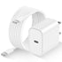 20W USB C Fast Charger Block & 10 Ft Type C to C Cable (60W) for iPhone 15 Pro Max, iPad, MacBook, Samsung.