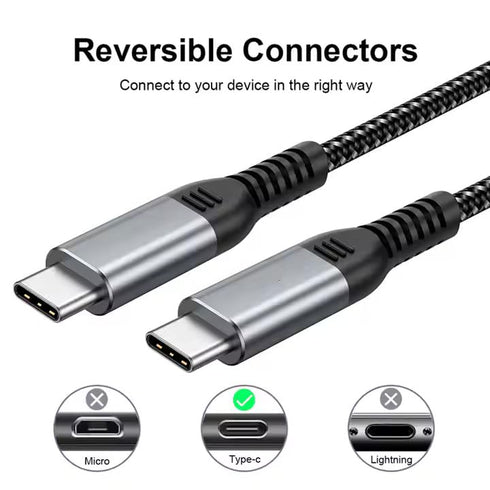 Generic 60W 3A 480Mbps 15, 3.3 (1 B&B Solutions USB-C to USB-C Fast Charger Cable, Speed for Apple iPhone iPad, Samsung