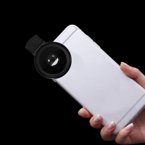 FONDOTIN 2-in-1 Universal Clip-on Phone Camera Lens Kit Ultra Wide Angle and Macro Lens for Mobile Photography