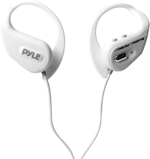 Pyle PWBH18WT Bluetooth Streaming Wireless Headphones with Built-in Microphone, Water Resistant, White