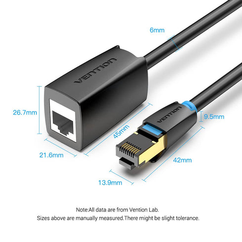 8 26FT 40Gbps Cat8 RJ45 VENTION Cat Ethernet Extension Cable LAN Cable Extender FTP Ethernet Patch Internet Cable