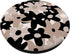 Black Beige Floral Retro Modern Boho Bohemian Flower Pattern PopSockets Swappable PopGrip