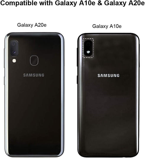 Unov Case Compatible with Galaxy A10e and A20e, Clear Design Soft TPU Shock Absorption, Slim Embossed Pattern (Flower
