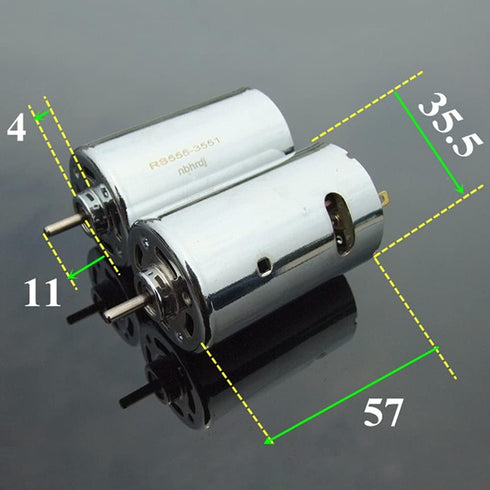 Generic 12V 24V RS555 3551ic DC Double Ball Bearing DC Motor High Torque Electric Drill Grinder Model Car Boat Toy|DC