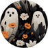 PopSockets Standard PopGrip | Cute Funny Halloween Spooky Ghost in Flowers Floral Pattern