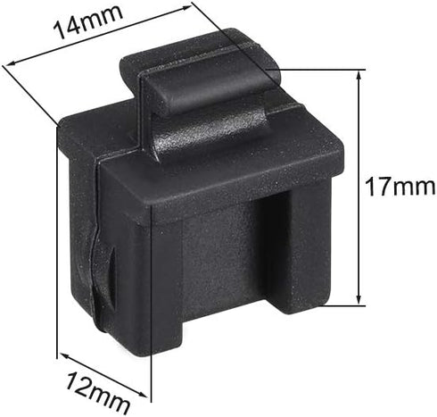 uxcell 5pcs SFP Silicone Protectors Cap Port Cover, Anti Dust 14mmx12mmx17mm Black