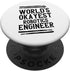 World's Okayest Engineer Robotics Graphic Funny PopSockets Standard PopGrip