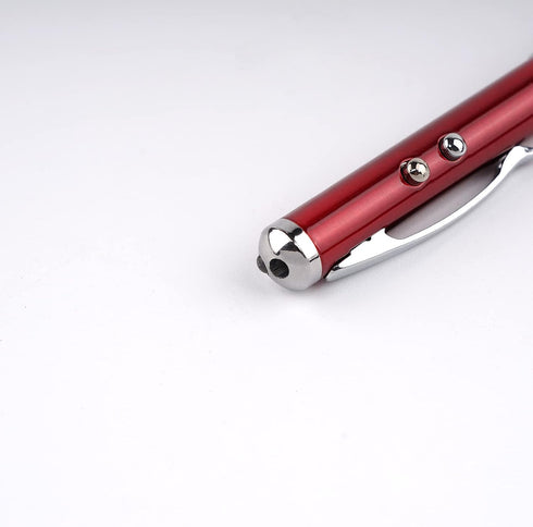 Metal Multi-Function Pen, Touch Screen Stylus, Flashlight with White Light, Infrared, Creative Christmas and Birthday