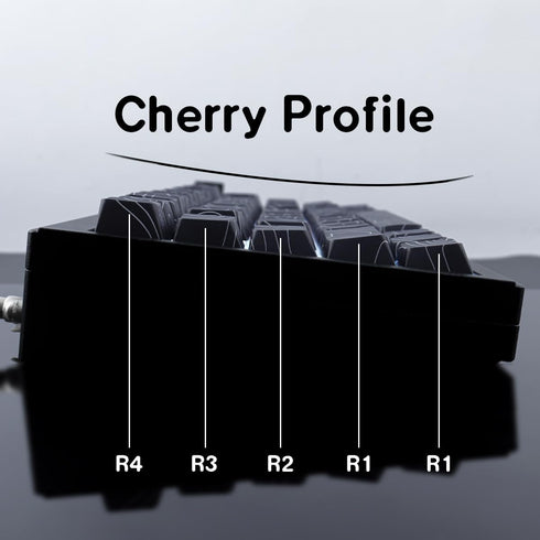 Tsungup Custom Keycaps, PBT Side Printed Keycap Set, 135 Keys Contour Line Keycaps for Cherry MX Switches, Black