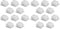 20 pcs Keycaps Replacement DIY Crystal Not Transparent Profile Blank Backlit Accessory for Mechanical Professional