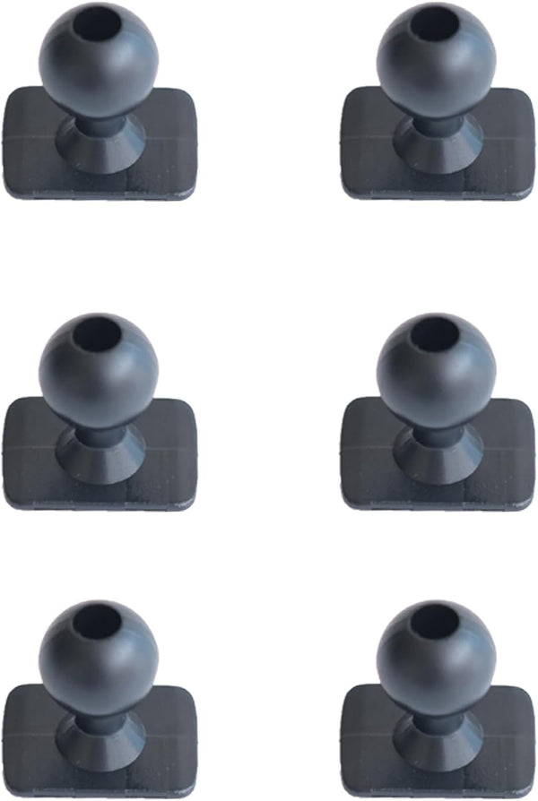 AbeeyGeomarn Universal Ball Head Mount, 6 Pack ABS Plastic Phone Holder Connector, Black,